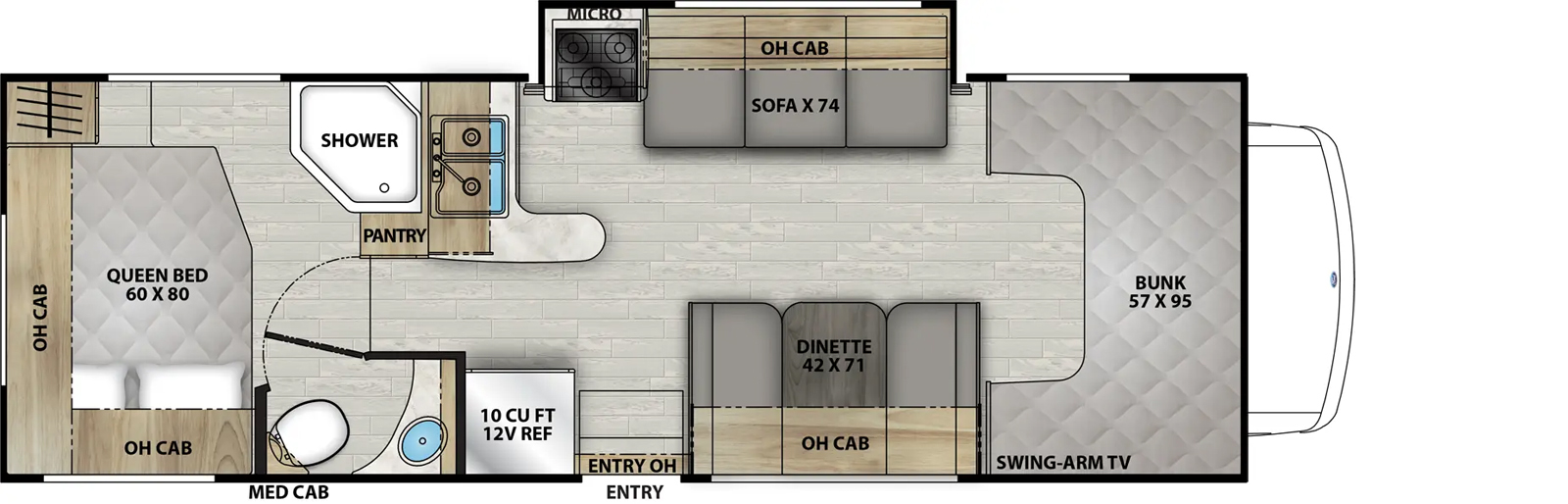 260QB - Ford E-450 Floorplan Image